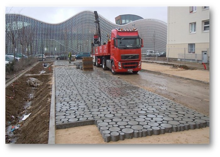 Plaatsing Aviena Circles vanaf vrachtwagen